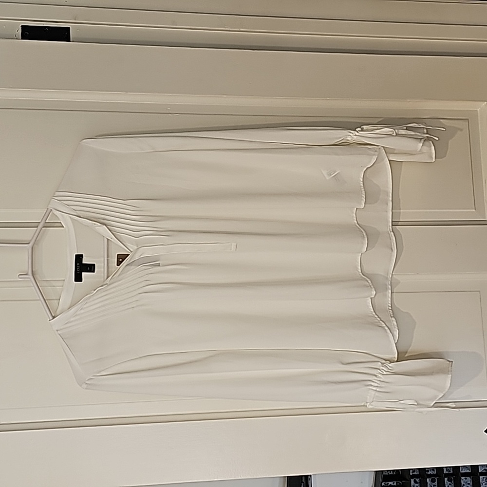 J. Crew, White long sleeves blouse, Size M